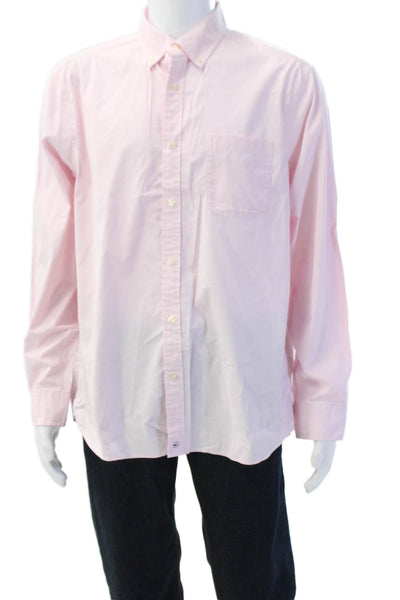 Vineyard Vines Mens Button-Down Collared Long Sleeve Pink Preppy Cotton Size L