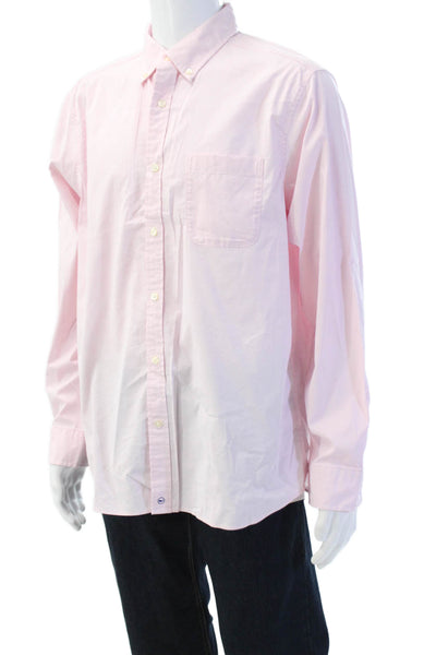 Vineyard Vines Mens Button-Down Collared Long Sleeve Pink Preppy Cotton Size L