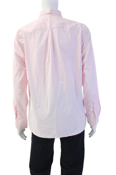 Vineyard Vines Mens Button-Down Collared Long Sleeve Pink Preppy Cotton Size L
