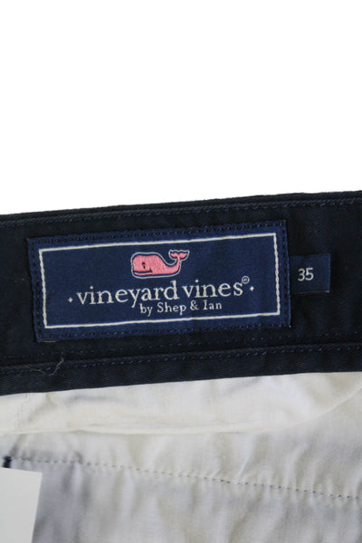 Vineyard Vines Mens Chino Shorts Dark Blue 97% Cotton 3% Elastane Size 35