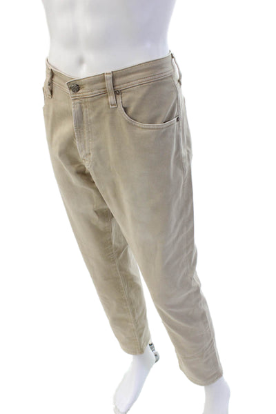 AG Mens Chinos Beige Button Size 34