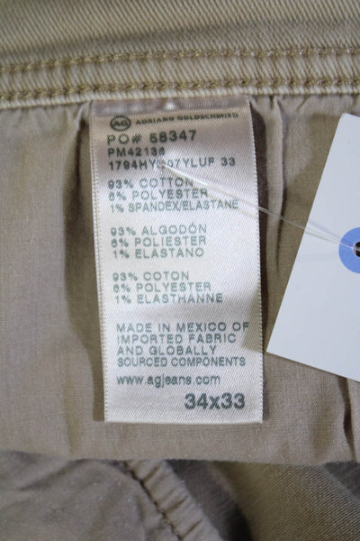 AG Mens Chinos Beige Button Size 34