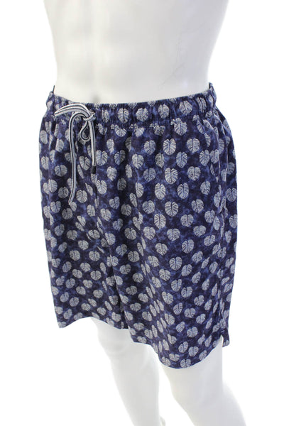 Peter Millar Mens Floral Dark Blue Poly Spandex Beach Shorts Size S