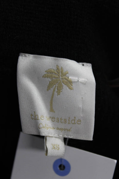 The Westside Unisex Pullover V-Neck Black Wool Cashmere Sweater Size XS