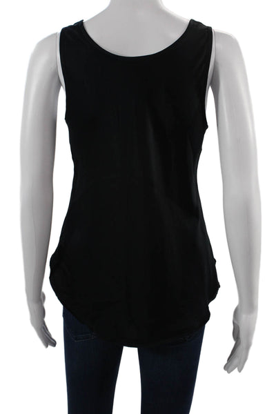Vince Womens Basic Silk Sleeveless Round Neck Tank Black Size XS