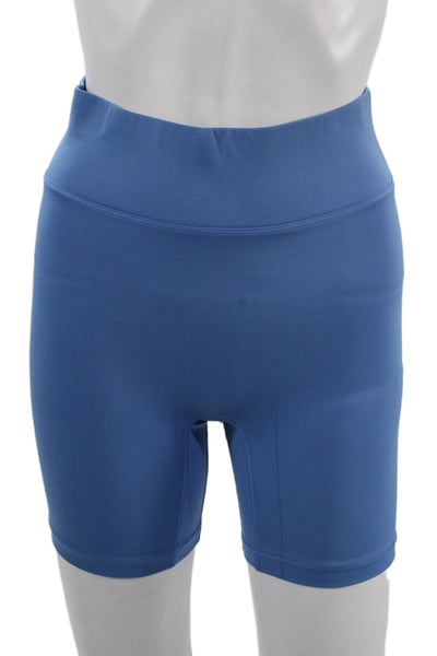 All Access Womens Activewear Set Blue Nylon Blend Solid Shorts Size S