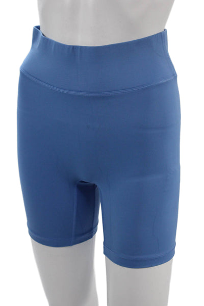 All Access Womens Activewear Set Blue Nylon Blend Solid Shorts Size S