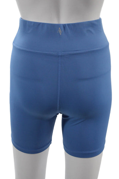 All Access Womens Activewear Set Blue Nylon Blend Solid Shorts Size S