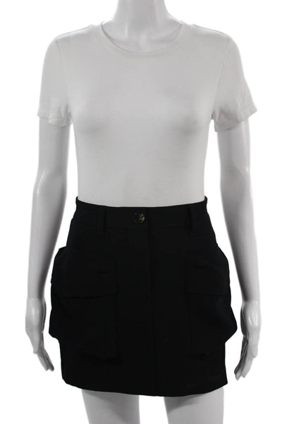 Wilfred Women Cargo Mini Skort Black 100% Polyester Solid Size 0