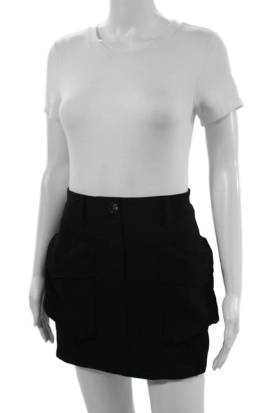 Wilfred Women Cargo Mini Skort Black 100% Polyester Solid Size 0