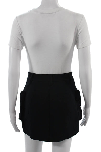 Wilfred Women Cargo Mini Skort Black 100% Polyester Solid Size 0