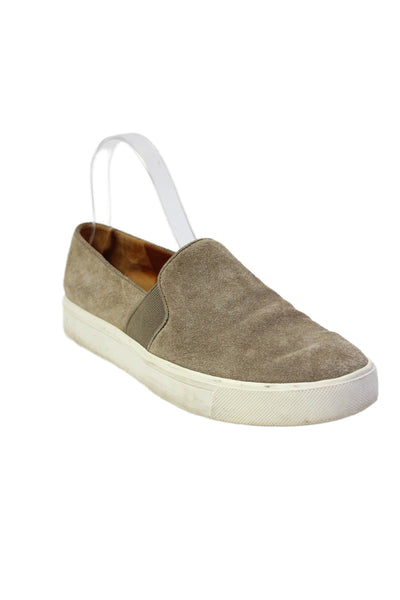 Vince Women's Suede Round Toe Slip-On Loafers Shoes Brown Size 7