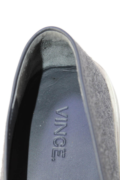 Vince Women's Round Toe Slip-On Rubber Sole Shoes Gray Size 9