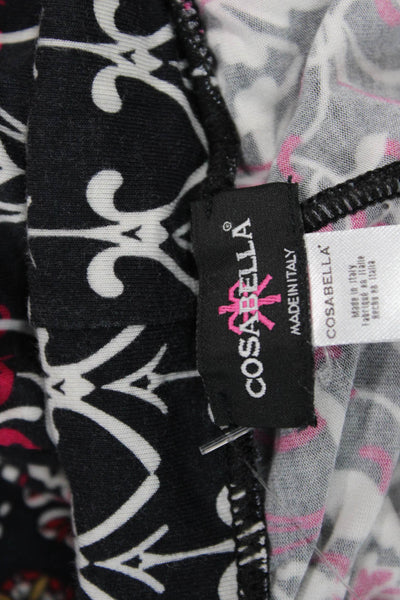 Cosabella Womens Black Floral Viscose Elastane Leggings Bohemian Petite Size S