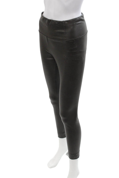 Bagatelle Women Black Ankle Jeggings Biker PU Size S
