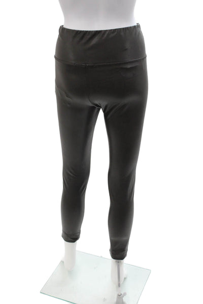 Bagatelle Women Black Ankle Jeggings Biker PU Size S