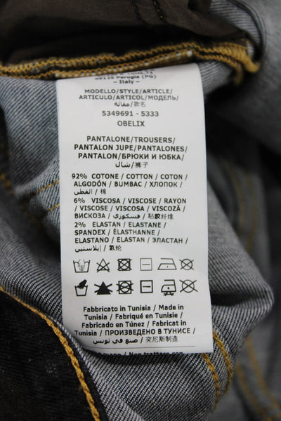 Luisa Spagnoli Women Cropped Ankle Pants Black Button Size 42