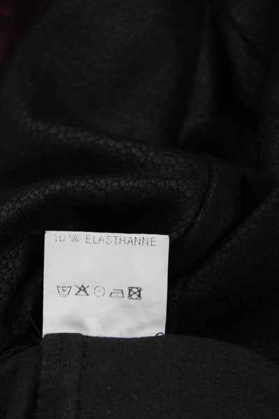 Absolu Womens Ankle Cropped Black Leggings Solid Size 40