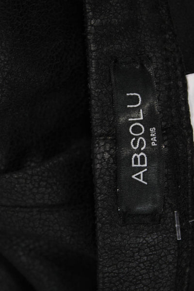 Absolu Womens Ankle Cropped Black Leggings Solid Size 40