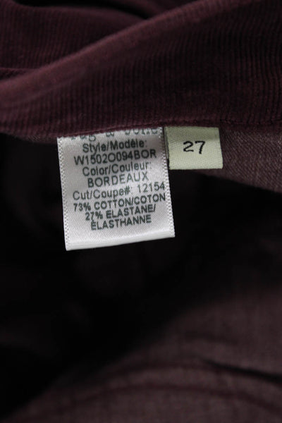 Rag & Bone Jean Womens Cropped Ankle Pants Red Cotton Stretch Size 27