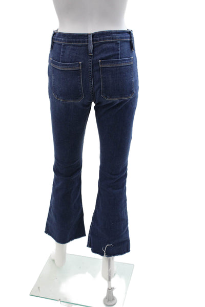 Frame Denim Women Bootcut Cropped Dark Blue Jeans Size 26