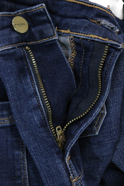 Frame Denim Women Bootcut Cropped Dark Blue Jeans Size 26