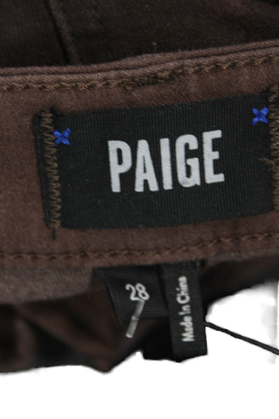Paige Women Ankle Skinny Jeans Brown Size 28