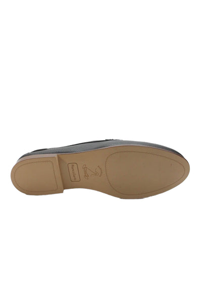 Franco Sarto Womens Leather Maude Slide On Loafers Black Size 9.5 Medium