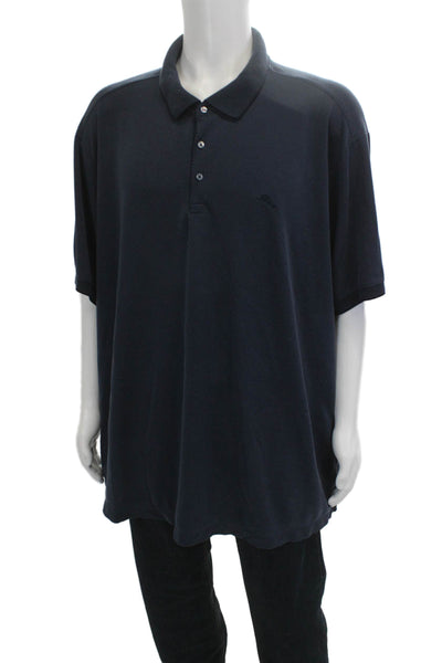 Tommy Bahama Mens Diamond Print Shirt Navy Blue Size Extra Extra Extra Large