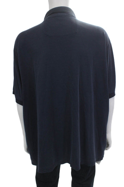 Tommy Bahama Mens Diamond Print Shirt Navy Blue Size Extra Extra Extra Large