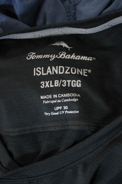 Tommy Bahama Mens Band T-Shirt Dark Gray Long Sleeve Size 3XL