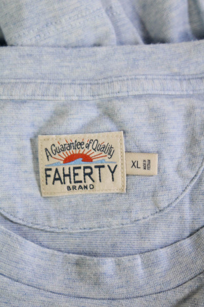 Faherty Brand Mens Gray Beach Crew Short Sleeve T-Shirt Cotton Modal Size XL