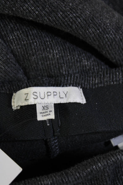 Z Supply Womens Cropped Pants Dark Gray Solid Size XS