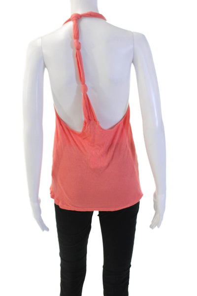 Gryphon New York Women Basic Pink Sleeveless Tank Modal Silk Cashmere Size M