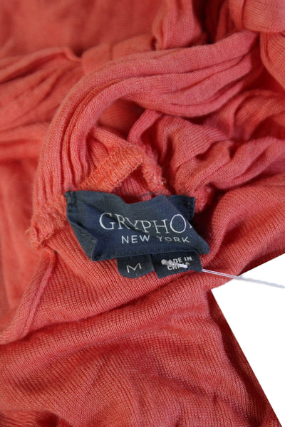 Gryphon New York Women Basic Pink Sleeveless Tank Modal Silk Cashmere Size M