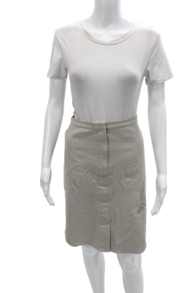 Elie Tahari Womens Beige Pencil Short Skirt Size 8