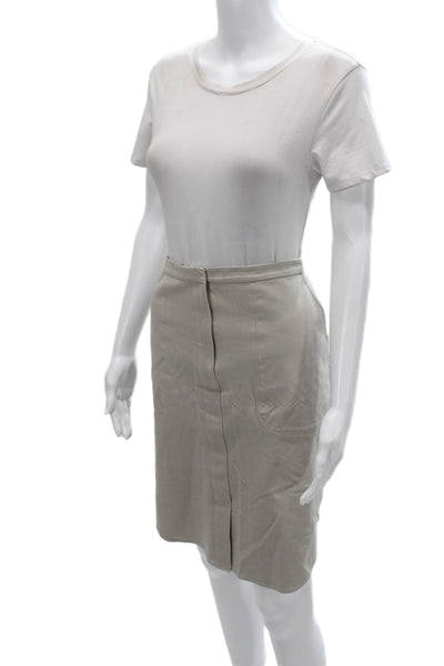 Elie Tahari Womens Beige Pencil Short Skirt Size 8