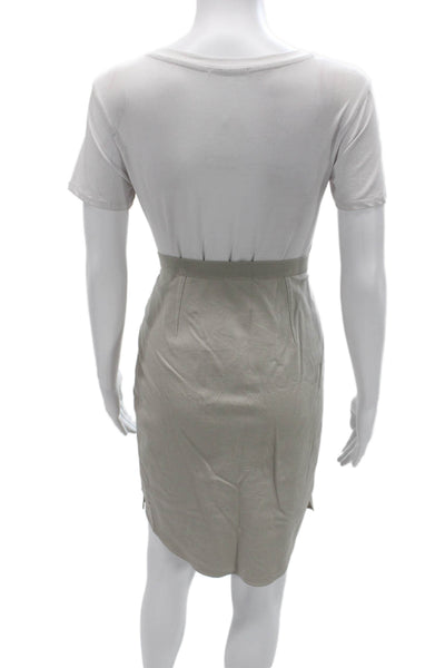 Elie Tahari Womens Beige Pencil Short Skirt Size 8