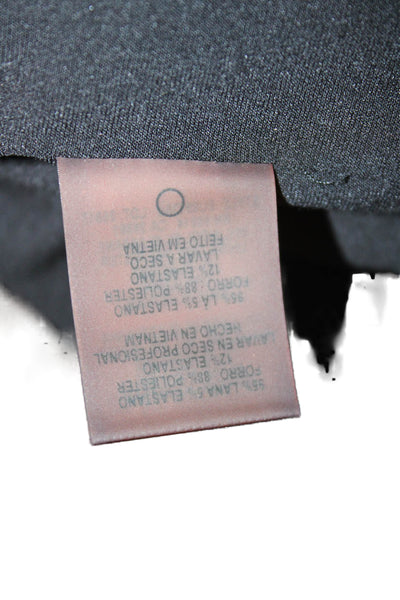 Elie Tahari Women Black Wool Blend Short Straight Pencil Skirt Size 10