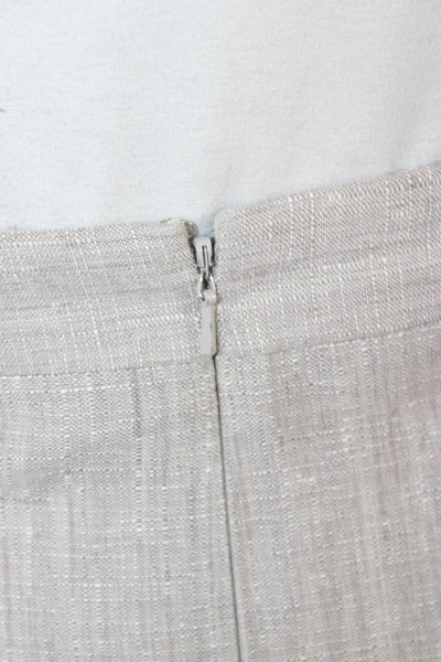 Reiss Women A-Line Linen Blend Short Beige Skirt Size 14