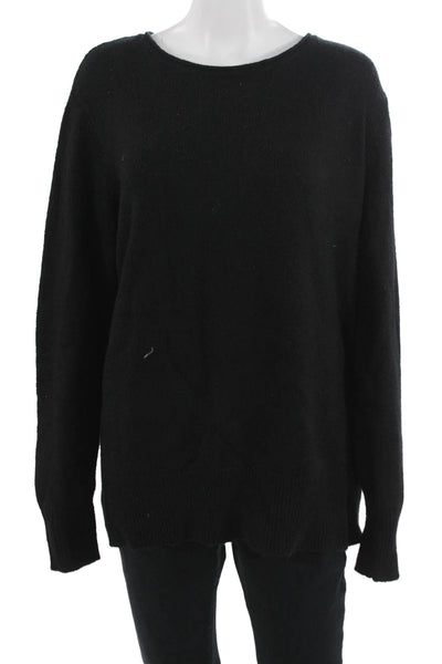 Renuar Unisex Black Pullover Sweater Round Neck Long Sleeve Size XL