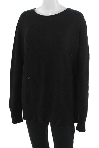 Renuar Unisex Black Pullover Sweater Round Neck Long Sleeve Size XL