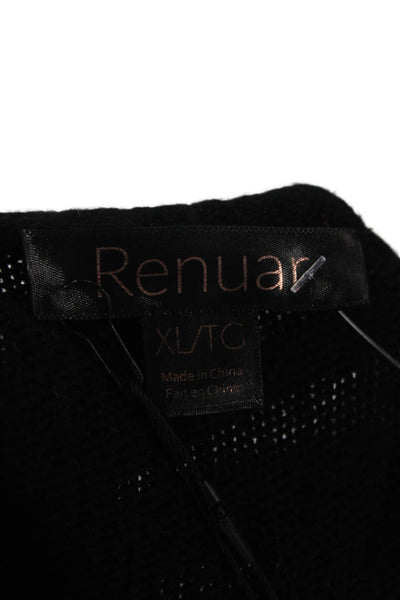 Renuar Unisex Black Pullover Sweater Round Neck Long Sleeve Size XL