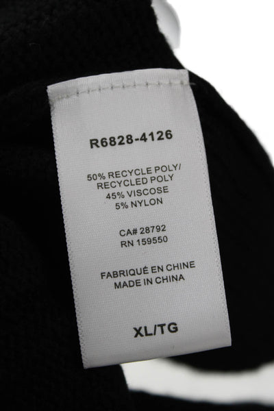 Renuar Unisex Black Pullover Sweater Round Neck Long Sleeve Size XL