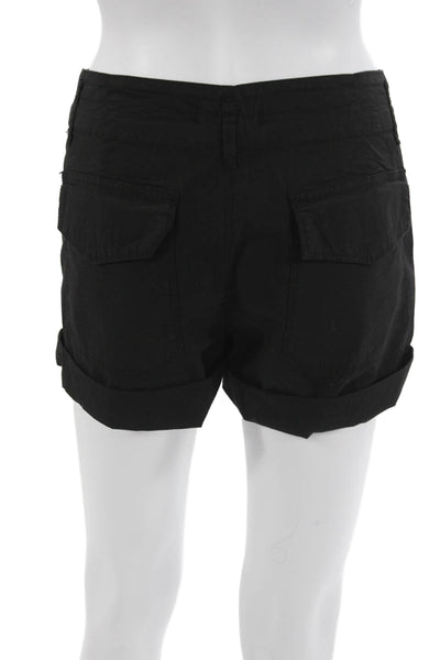 Astrid Unisex Chino Shorts Black Button 97% Cotton 3% Elastane Army Size L
