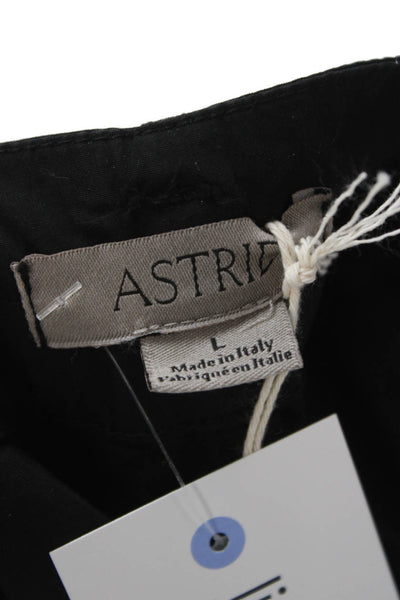 Astrid Unisex Chino Shorts Black Button 97% Cotton 3% Elastane Army Size L