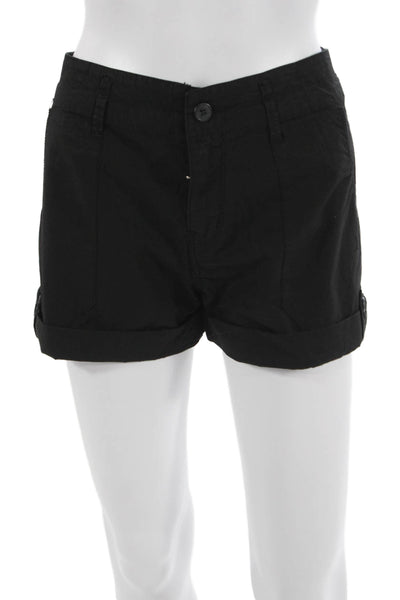 Astrid Unisex Chino Shorts Black Button Closure Size XL