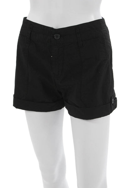 Astrid Unisex Chino Shorts Black Button Closure Size XL