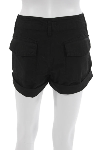Astrid Unisex Chino Shorts Black Button Closure Size XL