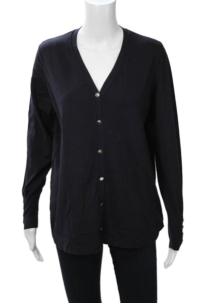 Renuar Unisex Cardigan Dark Blue V-Neck Long Sleeve Size M